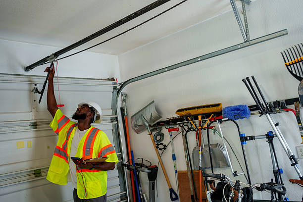 Professional Garage Door Panel Replacement technician working in Kendall County County, TX